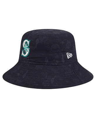 New Era Men's Navy Seattle Mariners 2025 Spring Training All Over Print Bucket Hat