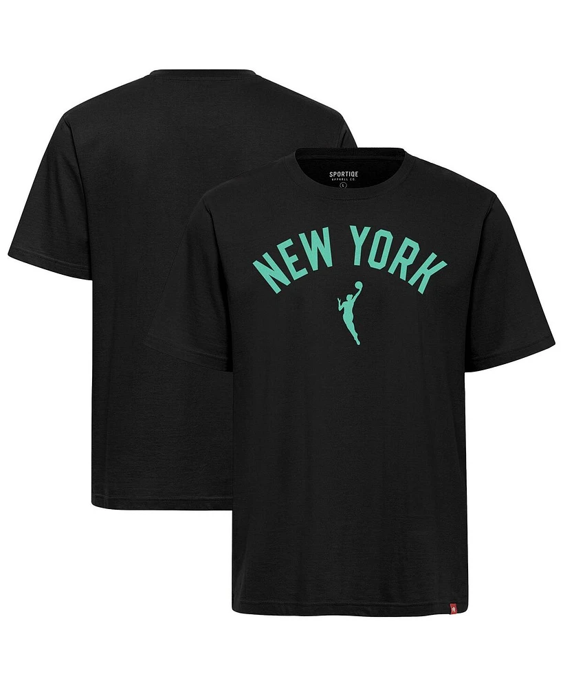 Sportiqe Men's and Women's Black New York Liberty Duke Premium T-Shirt