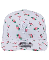 New Era Men's White New York Mets Flamingo Mesh Back 9SEVENTY Stretch-Snap Hat