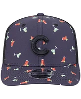 New Era Men's Black Chicago Cubs Adventure Drinks Pattern 9SEVENTY Stretch-Snap Hat