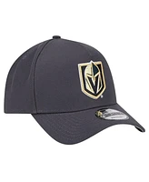 New Era Men's Gray Vegas Golden Knights Core A-Frame 9FORTY Adjustable Hat