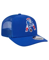 New Era Men's Royal New England Patriots Main Trucker 9SEVENTY Stretch snap Hat