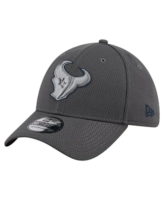 New Era Men's Graphite Houston Texans Main 39THIRTY Flex Hat