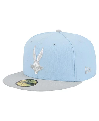 New Era Men's Light Blue/Gray Looney Tunes Two-Tone Color Pack 59FIFTY Fitted Hat