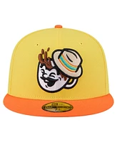 New Era Men's Yellow Spokane Indians Copa de la Diversion 59FIFTY Fitted Hat