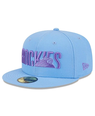 New Era Men's Light Blue Colorado Rockies 2025 City Connect Fan Pack 59FIFTY Fitted Hat