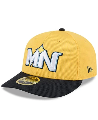 New Era Men's Yellow/Black Minnesota Twins City Connect Batting Practice Low Profile 59FIFTY Fitted Hat