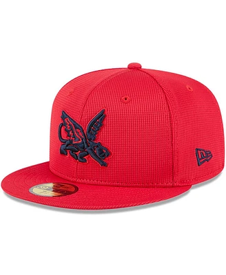 New Era Men's Red Texas Rangers City Connect Batting Practice 59FIFTY Fitted Hat