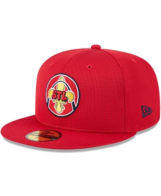 New Era Men's Red St. Louis Cardinals City Connect Batting Practice 59FIFTY Fitted Hat