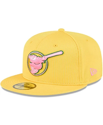 New Era Men's Yellow San Diego Padres City Connect Batting Practice 59FIFTY Fitted Hat
