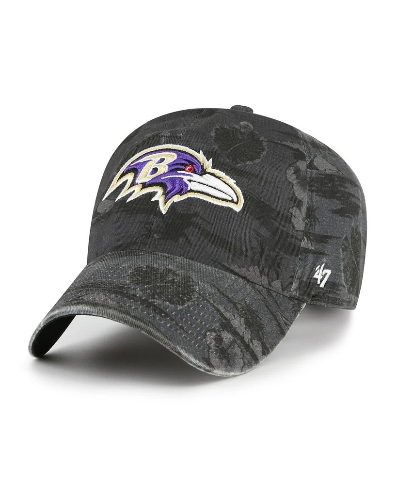 '47 Brand Men's Black Baltimore Ravens Fiji Clean Up Adjustable Hat