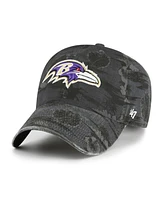 '47 Brand Men's Black Baltimore Ravens Fiji Clean Up Adjustable Hat