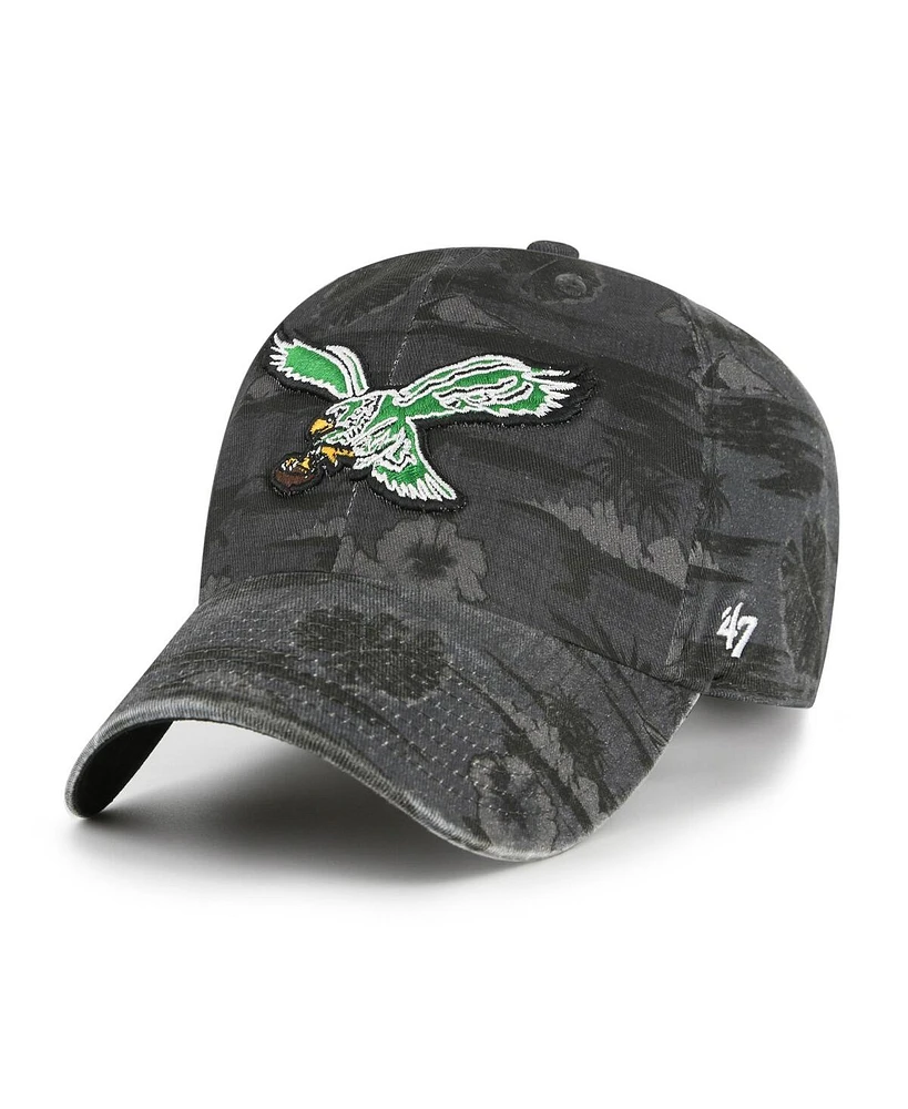 '47 Brand Men's Black Philadelphia Eagles Fiji Clean Up Adjustable Hat