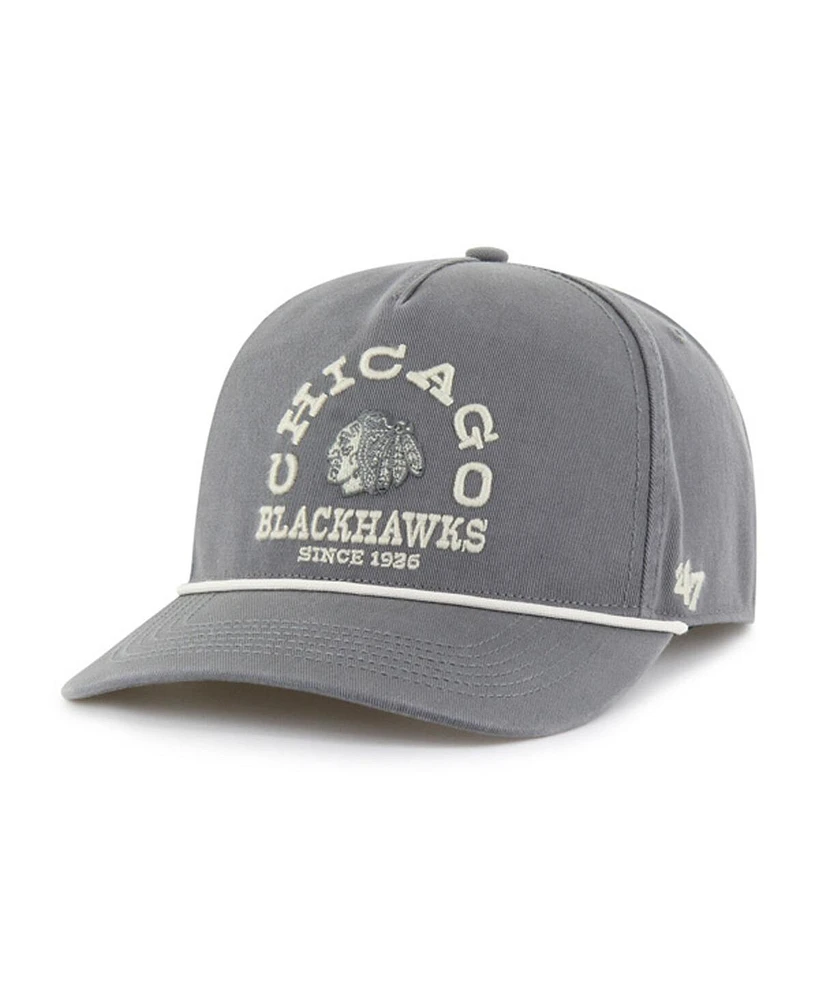 '47 Brand Men's Charcoal Chicago Blackhawks Canyon Ranchero Hitch Adjustable Hat