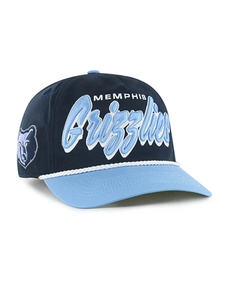 '47 Brand Men's Navy/Light Blue Memphis Grizzlies Dropshadow Rope Hitch Adjustable Hat