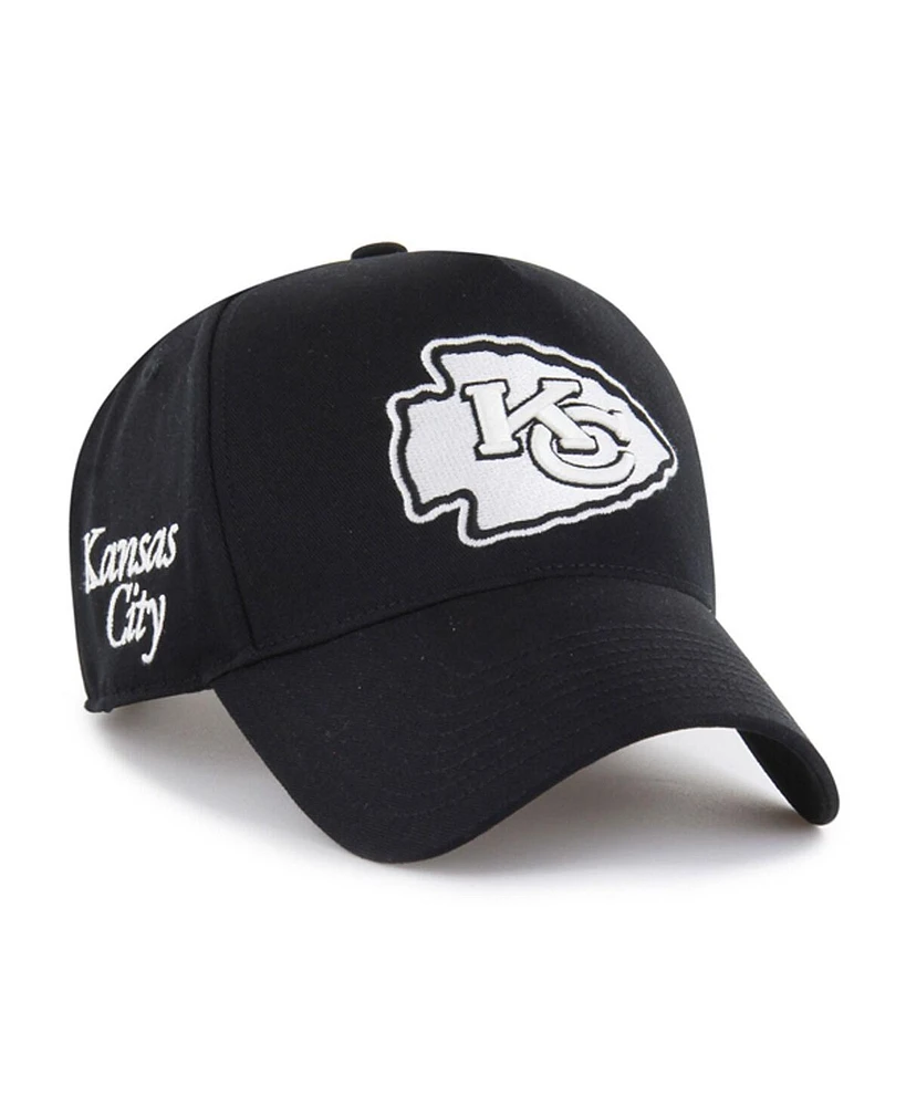 '47 Brand Men's Black Kansas City Chiefs Foundation Offside Adjustable Hat