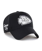 '47 Brand Men's Black Kansas City Chiefs Foundation Offside Adjustable Hat