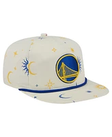 New Era Men's Cream Golden State Warriors Lunar Golfer Snapback Hat