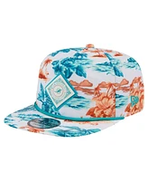 New Era Men's White Miami Dolphins Adventure Golfer Snapback Hat