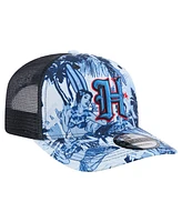 New Era Men's Navy Houston Texans Hula Trucker 9SEVENTY Adjustable Hat
