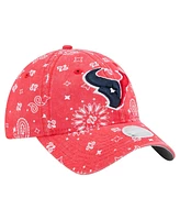 New Era Women's Red Houston Texans Paisley 9TWENTY Adjustable Hat