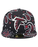New Era Men's Black Atlanta Falcons Paisley 59FIFTY Fitted Hat