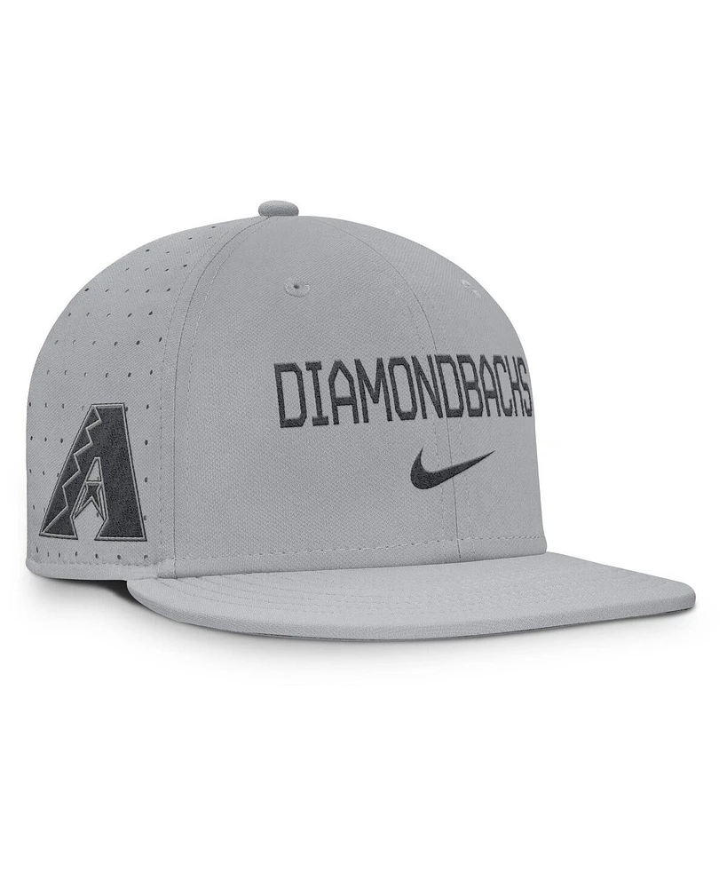 Nike Men's Gray Arizona Diamondbacks True Performance Fitted Hat