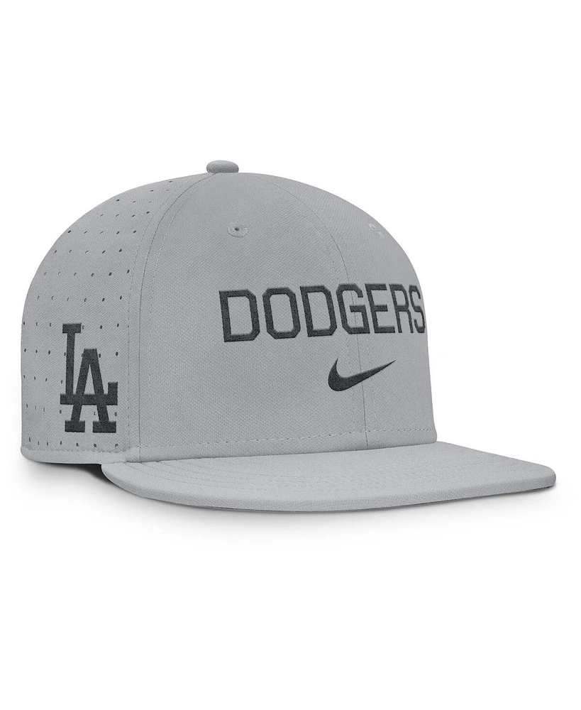 Nike Men's Gray Los Angeles Dodgers True Performance Fitted Hat