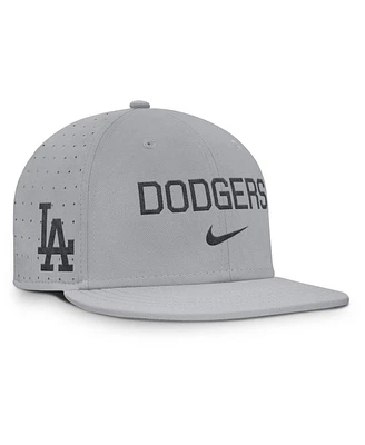 Nike Men's Gray Los Angeles Dodgers True Performance Fitted Hat
