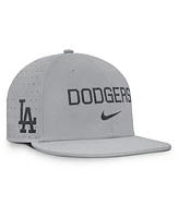Nike Men's Gray Los Angeles Dodgers True Performance Fitted Hat