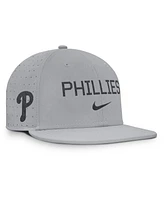 Nike Men's Gray Philadelphia Phillies True Performance Fitted Hat