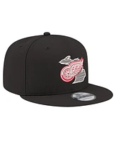 New Era Men's Black Detroit Red Wings State Pride 9FIFTY Snapback Hat