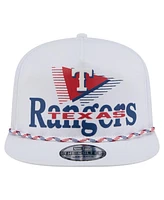 New Era Men's White Texas Rangers Collide Golfer Snapback Hat