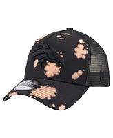 New Era Men's Black Denver Broncos Bleached 9FORTY A-Frame Adjustable Hat