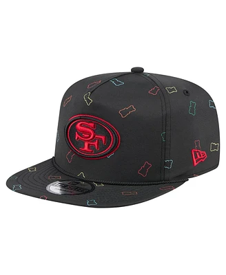 New Era Men's Black San Francisco 49ers Gummy Golfer Snapback Hat