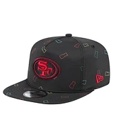 New Era Men's Black San Francisco 49ers Gummy Golfer Snapback Hat