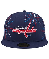 New Era Men's Navy Washington Capitals Americana Fireworks 59FIFTY Fitted Hat