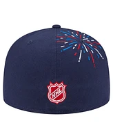New Era Men's Navy Pittsburgh Penguins Americana Fireworks 59FIFTY Fitted Hat