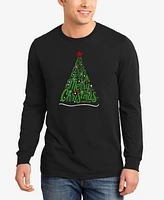 La Pop Art Men's We Wish You A Merry Christmas Word Long Sleeve T-Shirt