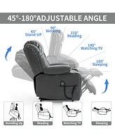 Power Lift Massage Recliner Chair with 8 Massage Points, Gray