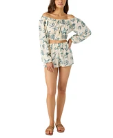 O'Neill Juniors' Kammie Seashell-Print Crop Top