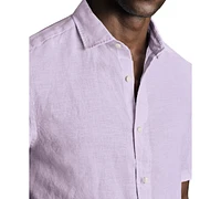 Charles Tyrwhitt Men's Slim-Fit Button-Down Linen Shirt