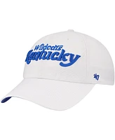 '47 Brand Women's White Kentucky Wildcats Pensacola Clean Up Adjustable Hat