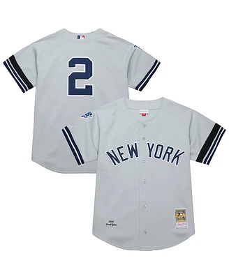 Mitchell & Ness Men's Derek Jeter Gray New York Yankees Cooperstown Collection 2000 World Series Authentic Jersey