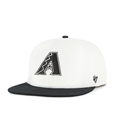 '47 Brand Men's White/Black Arizona Diamondbacks Foundation Captain Snapback Hat