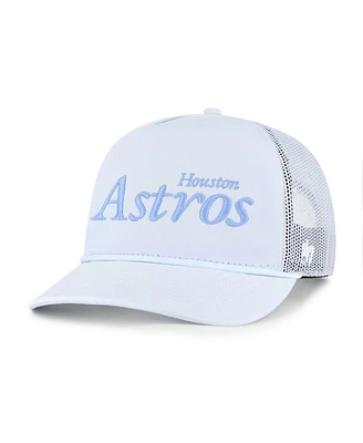 '47 Brand Men's Light Blue Houston Astros Foundation Script Hitch Adjustable Trucker Hat