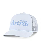 '47 Brand Men's Light Blue Houston Astros Foundation Script Hitch Adjustable Trucker Hat