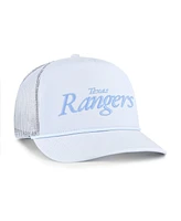 '47 Brand Men's Light Blue Texas Rangers Foundation Script Hitch Adjustable Trucker Hat