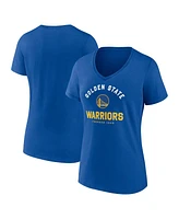 Logo Athletic Women's Royal Golden State Warriors Unrivaled V-Neck T-Shirt