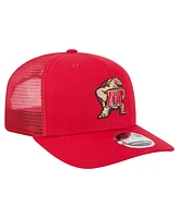 New Era Men's Red Maryland Terrapins Primary 9SEVENTY Trucker Stretch-Snap Hat